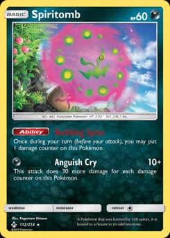 Unbroken Bonds Spiritomb #112 card