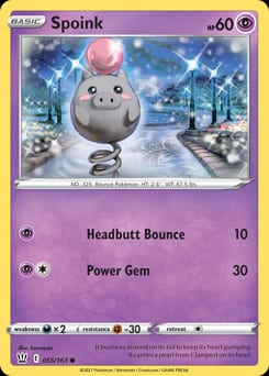 Battle Styles Spoink #55 card