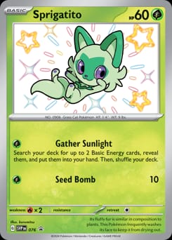 2023 Scarlet & Violet Black Star Promos Sprigatito #76 card