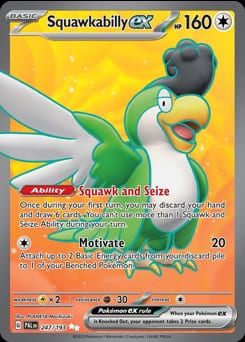 Paldea Evolved Squawkabilly ex #247 card