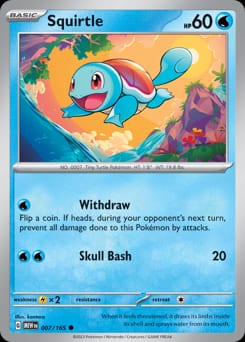 151 Squirtle #7 card