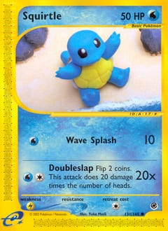 2002 Expedition Base Set Squirtle #131 card
