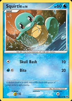 2009 Platinum Squirtle #96 card