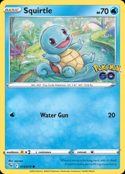 2022 Pokémon GO Squirtle #15 card