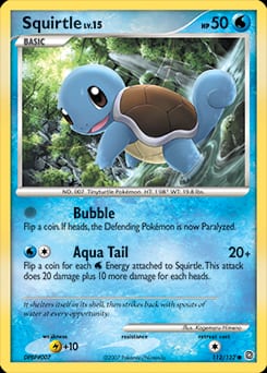 Secret Wonders Squirtle #112 card