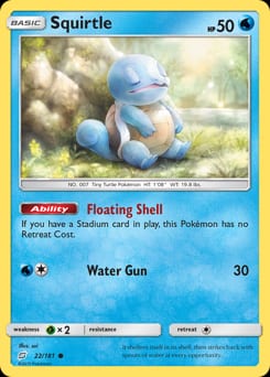 2019 Team Up Squirtle #22 card