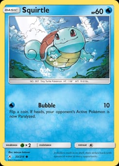 Unbroken Bonds Squirtle #33 card