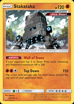 Unbroken Bonds Stakataka #106 card