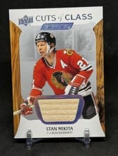 2024-25 Upper Deck Engrained Icons Cuts of Class Relics Stan Mikita #CC-SM card