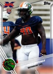 2020 Topps XFL Base Set Stansly Maponga #45 card