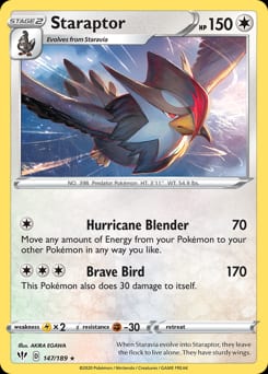 Darkness Ablaze Staraptor #147 card