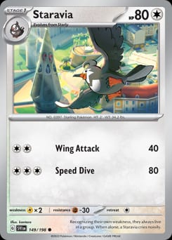 Scarlet & Violet Staravia #149 card