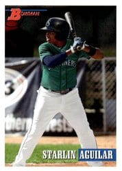 2021 Bowman Heritage Base Set Starlin Aguilar #214 card