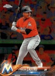 2018 Topps Chrome Base Set Starlin Castro #141 card