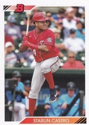 2020 Bowman Heritage Base Set Starlin Castro #84 card