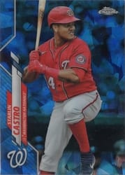 2020 Topps Chrome Update Sapphire Edition Base Set Starlin Castro #U-5 card