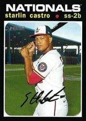 2020 Topps Heritage Base Set Starlin Castro #709 card