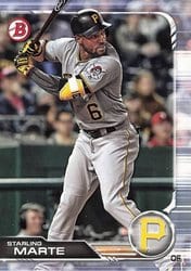 2019 Bowman Base Set Starling Marte #68 card