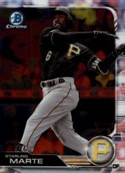 2019 Bowman Chrome Base Set Starling Marte #20 card