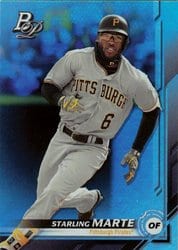 2019 Bowman Platinum Base Set Starling Marte #68 card
