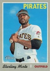 2019 Topps Heritage Base Set Starling Marte #470 card