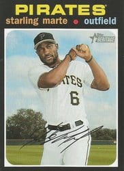 2020 Topps Heritage Base Set Starling Marte #462 card