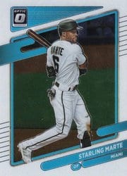 2021 Donruss Optic Base Set Starling Marte #163 card
