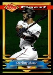 2021 Finest Flashbacks Base Set Starling Marte #132 card