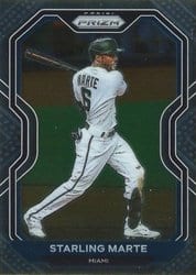 2021 Panini Prizm Base Set Starling Marte #123 card