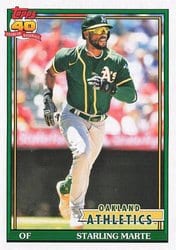 2021 Topps Archives Base Set Starling Marte #182 card