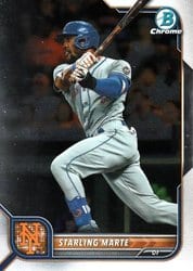 2022 Bowman Chrome Base Set Starling Marte #97 card