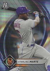 2022 Bowman Platinum Base Set Starling Marte #56 card