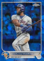 2022 Topps Chrome Update Sapphire Edition Base Set Starling Marte #US214 card