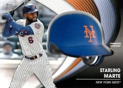 2022 Topps Update Commemorative Batting Helmets Starling Marte #BH-SMA card