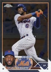2023 Topps Chrome Base Set Starling Marte #19 card