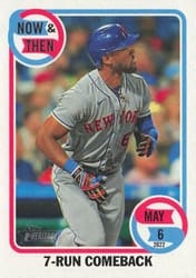 2023 Topps Heritage Now and Then Starling Marte #NT-4 card