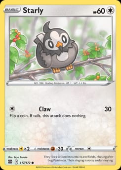 Brilliant Stars Starly #117 card