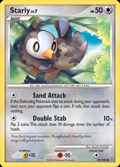 Stormfront Starly #75 card