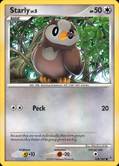 Supreme Victors Starly #129 card