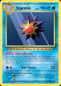 2016 Evolutions Starmie #31 card