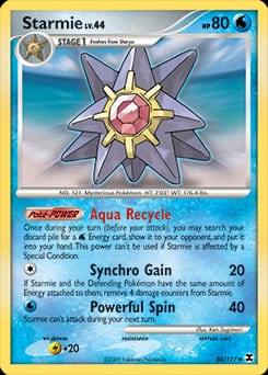 2009 Rising Rivals Starmie #50 card