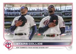 2022 Topps Mini Base Set Stars Collide (Carlos Correa / Byron Buxton) #US230 card