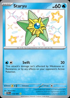 Paldean Fates Staryu #118 card