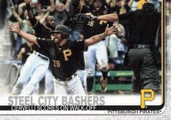 2019 Topps Update Base Set Steel City Bashers (Josh Bell / Francisco Cervelli / Starling Marte) #US251 card