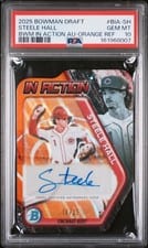 Steele Hall 2025 Bowman Draft Bowman in Action Autographs card