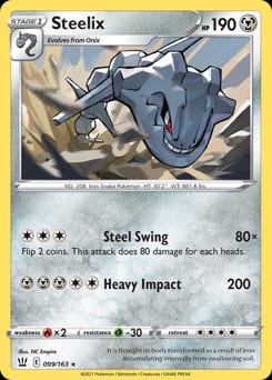 Battle Styles Steelix #99 card