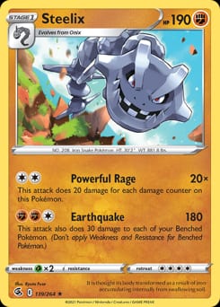 Fusion Strike Steelix #139 card