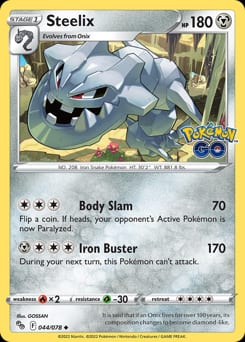 2022 Pokémon GO Steelix #44 card