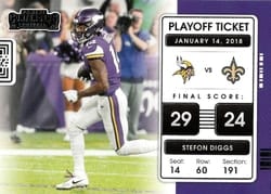 2021 Panini Contenders Playoff Tickets Stefon Diggs #PLT-SDI card