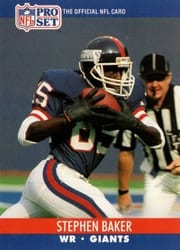 1990 Pro Set Base Set Stephen Baker #765 card